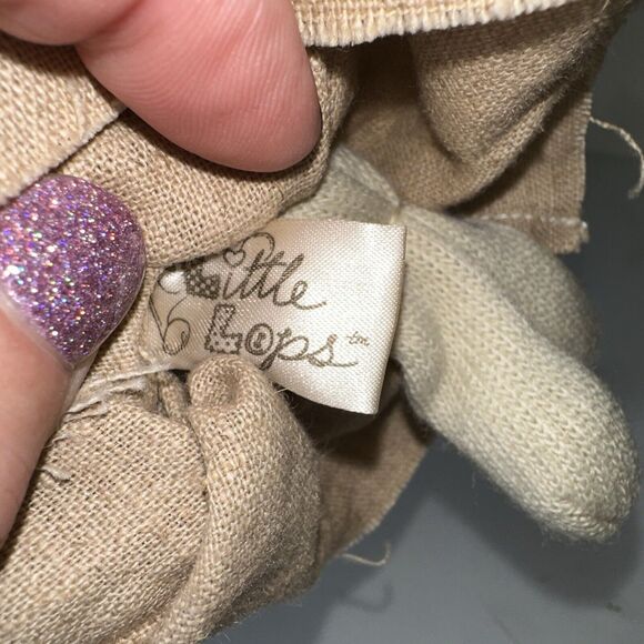 VTG LITTLE LOPS Guardian Angel Bunny Fabric Quilt 1st Ed Collect doll ornament - Picture 5 of 7